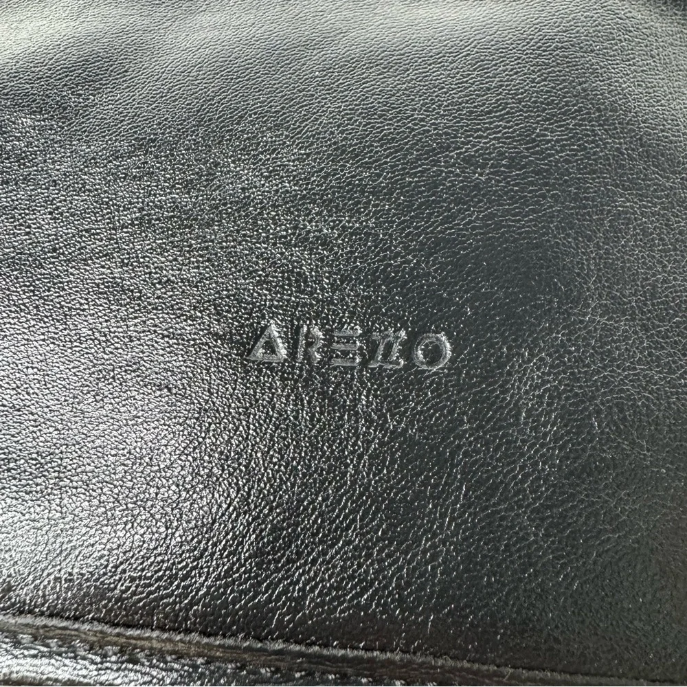 Arezzo Black Leather Briefcase Laptop‎ Bag Damaged Corner See Pics Made in Italy